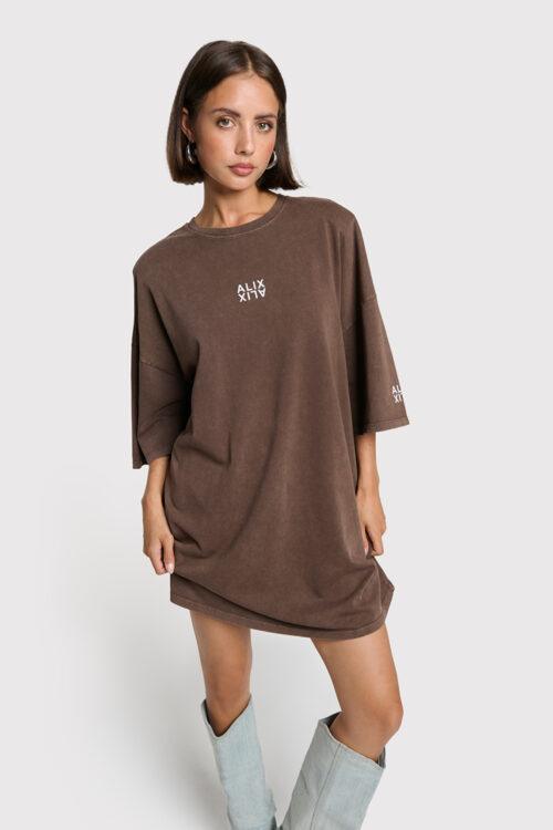 ALIX THE LABEL LADIES KNITTED ALIX T-SHIRT DRESS