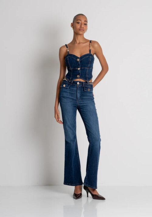 FRACOMINA DENIM BOOTCUT PANT - CLEANSTONE