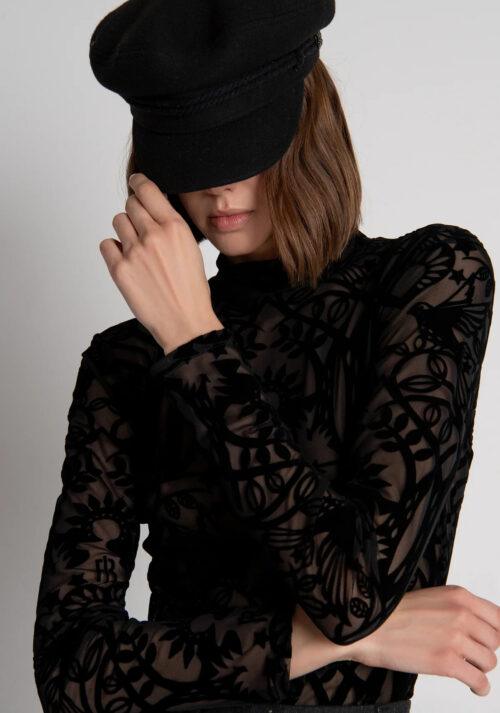 FRACOMINA TURTLENECK BODYSUIT - BLACK